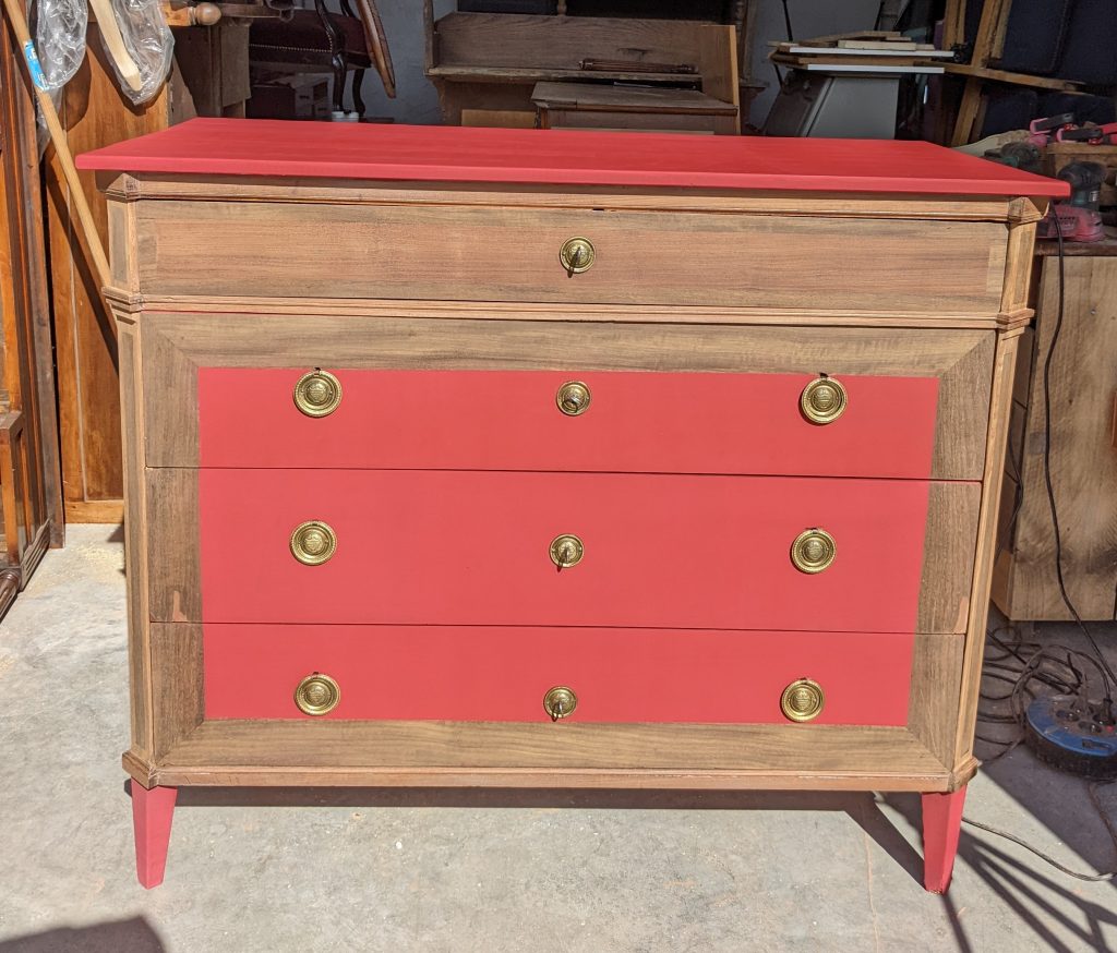 meubles anciens Commode second empire relooké