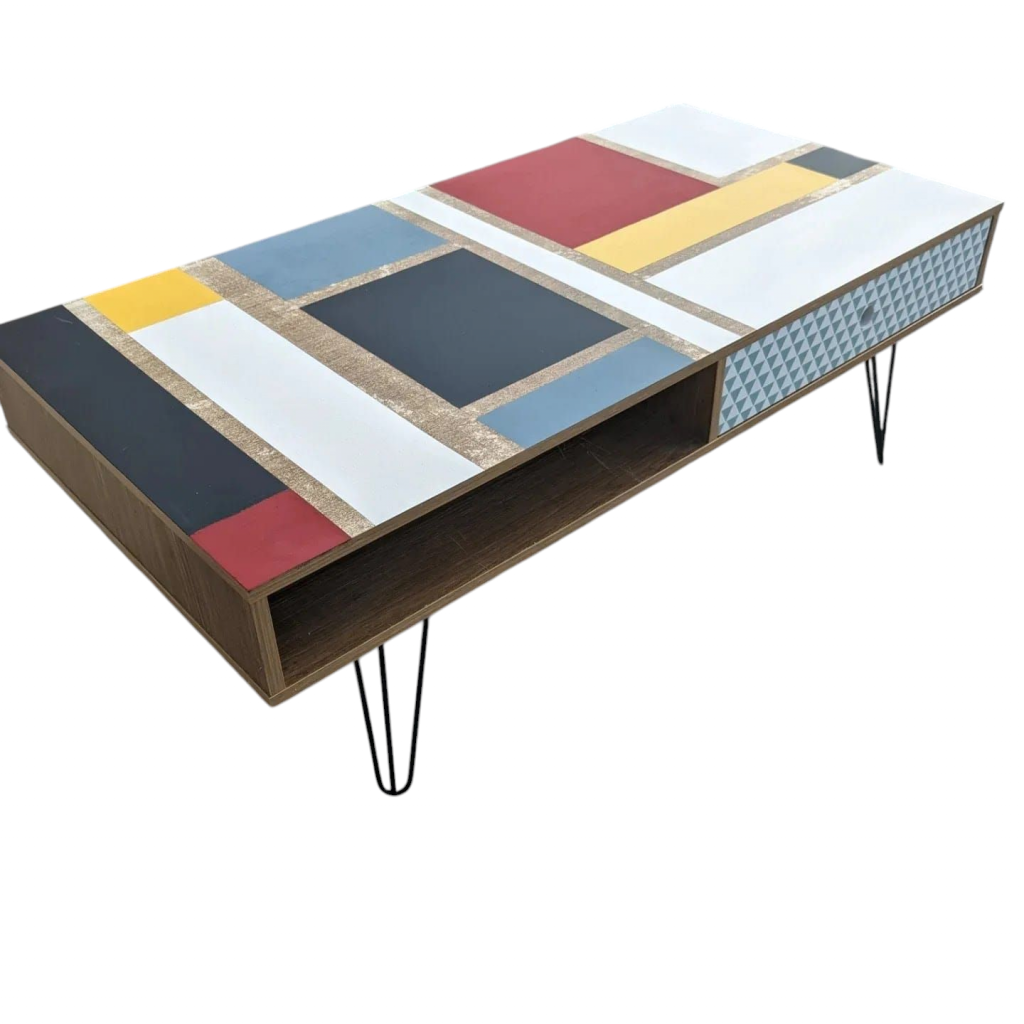 Transformation de meubles vintage à Casablanca 12 Table basse scandinave relooké imago-concept Casablanca