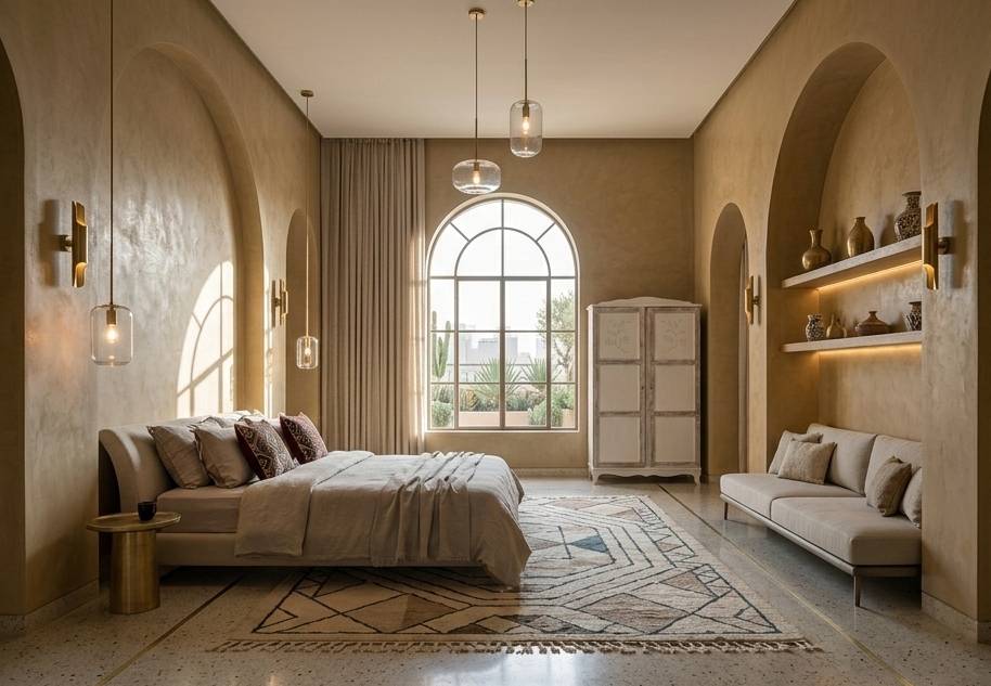 Armoire parisienne transformée — Lasure et papier graphique à Casablanca