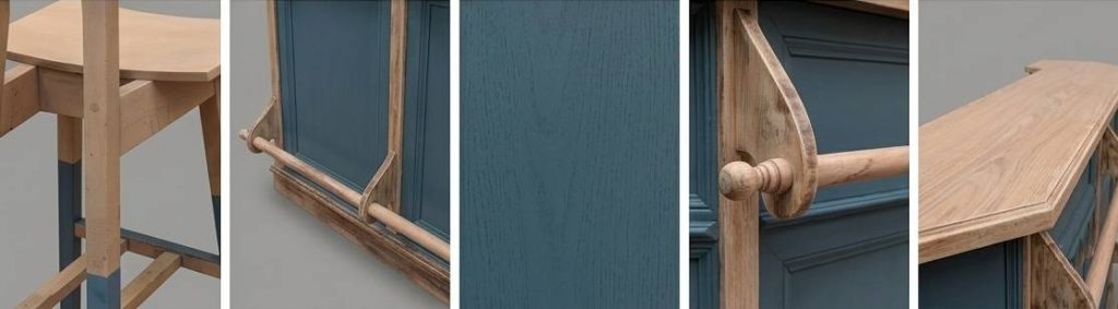 Détails Bar et tabouret scandinave