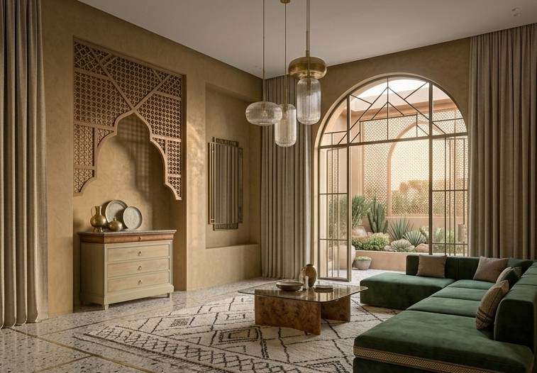 Commode Louis Philippe transformée — Lasure vert d&rsquo;eau et marbre à Casablanca